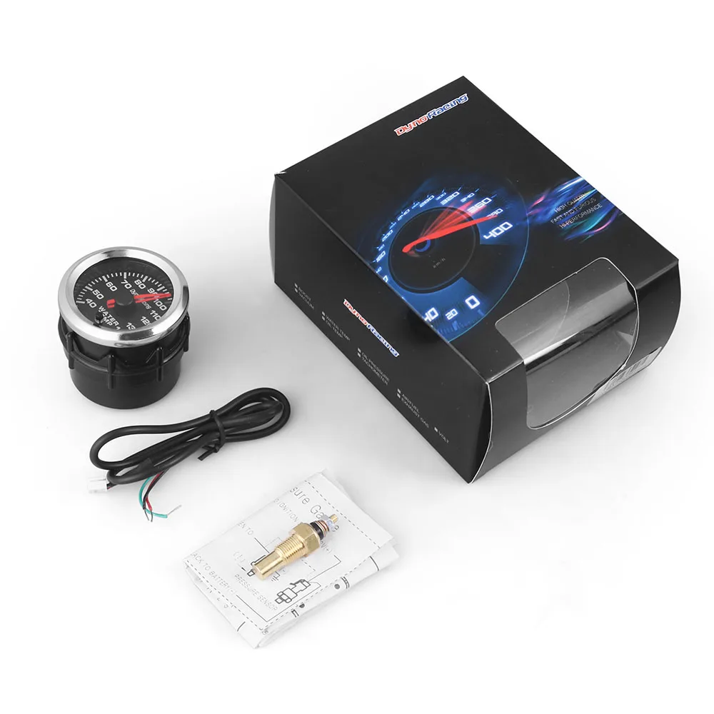 Dynoracing Medidor de temperatura del agua 52 mm 12 V 7 colores - imagen 2