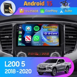 Radio 2 DIN Android con CarPlay para Mitsubishi L200 2018-2020