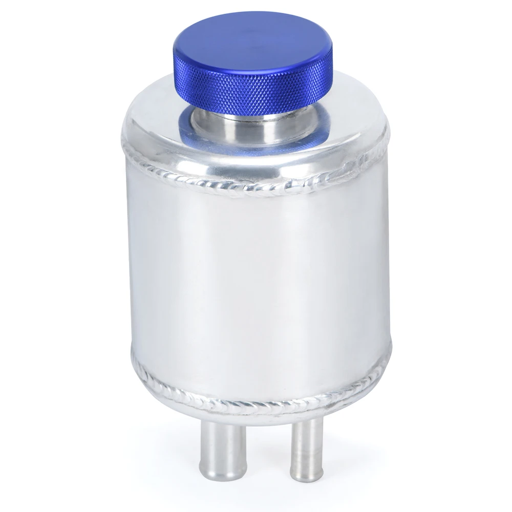 WLR - Bomba de tanque de dirección asistida de carreras de pila de combustible universal Tanque de respiro de aluminio Tanque de RESERVOIR DE FLUIDO con soportes - imagen 3