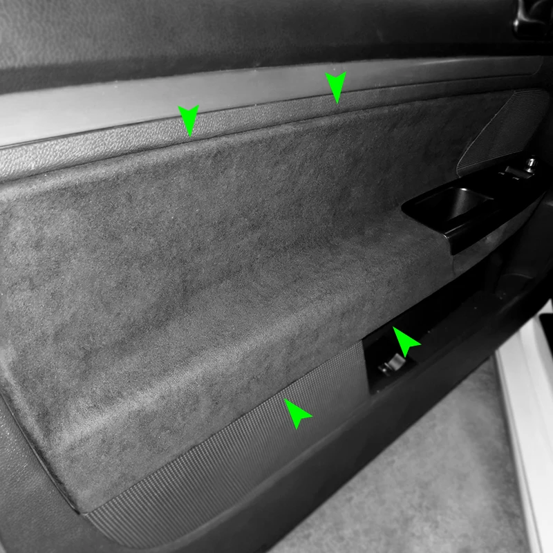 Manija de puerta de coche, reposabrazos, Panel central para salpicadero, cobertizo de techo, asiento, volante, empalme DIY, cubierta embellecedora de gamuza de pieza entera, 1,38x0,45 M