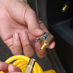Adaptador con clip para válvula de neumático y compresor de aire