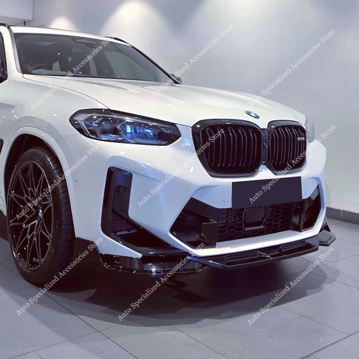 Difusor delantero BMW X3M/X4M F97/F98 2021-2024 ABS negro brillante - imagen 4