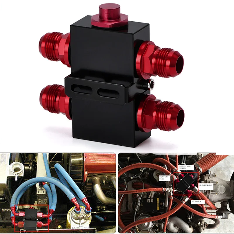 Adaptador sándwich de aceite AN10 con termostato y filtro