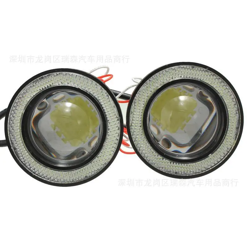 Faros antiniebla LED COB Angel Eye para coche con luz diurna - imagen 2