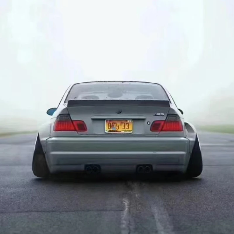 Para BMW E46 sedán de cuatro puertas tapa del maletero trasero alerón ala cuerpo kit de modificación deportiva 1999, 2000 2001 2002 2003 2004 2005 2006 - imagen 5