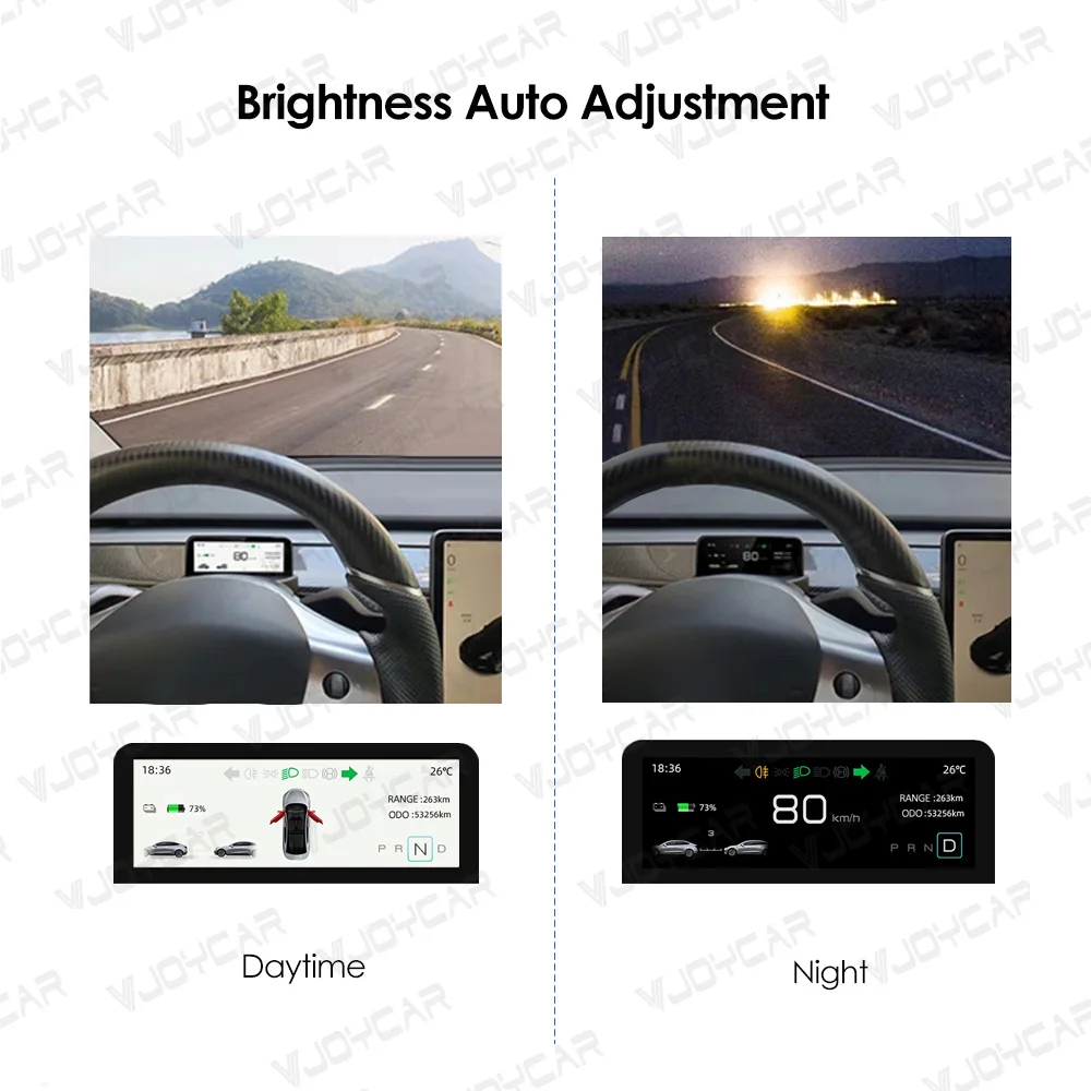 Vjoycar Pantalla LCD HUD velocímetro para Tesla Model 3 - imagen 4