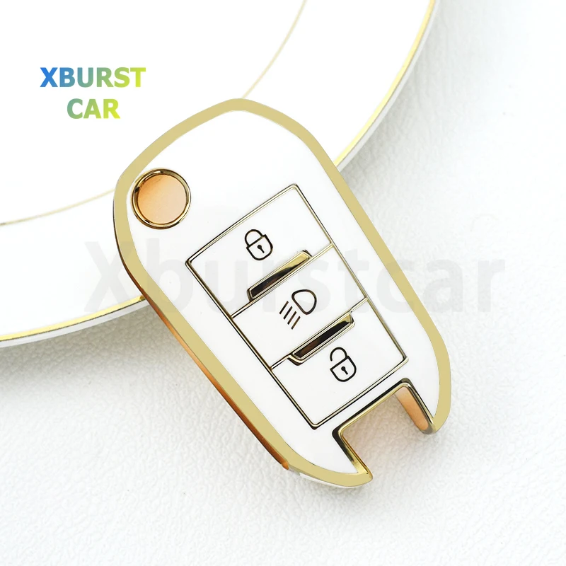 Fundas TPU con tapa para llave de coche - Peugeot/Citroen compatibles