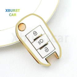 Fundas TPU con tapa para llave de coche - Peugeot/Citroen compatibles