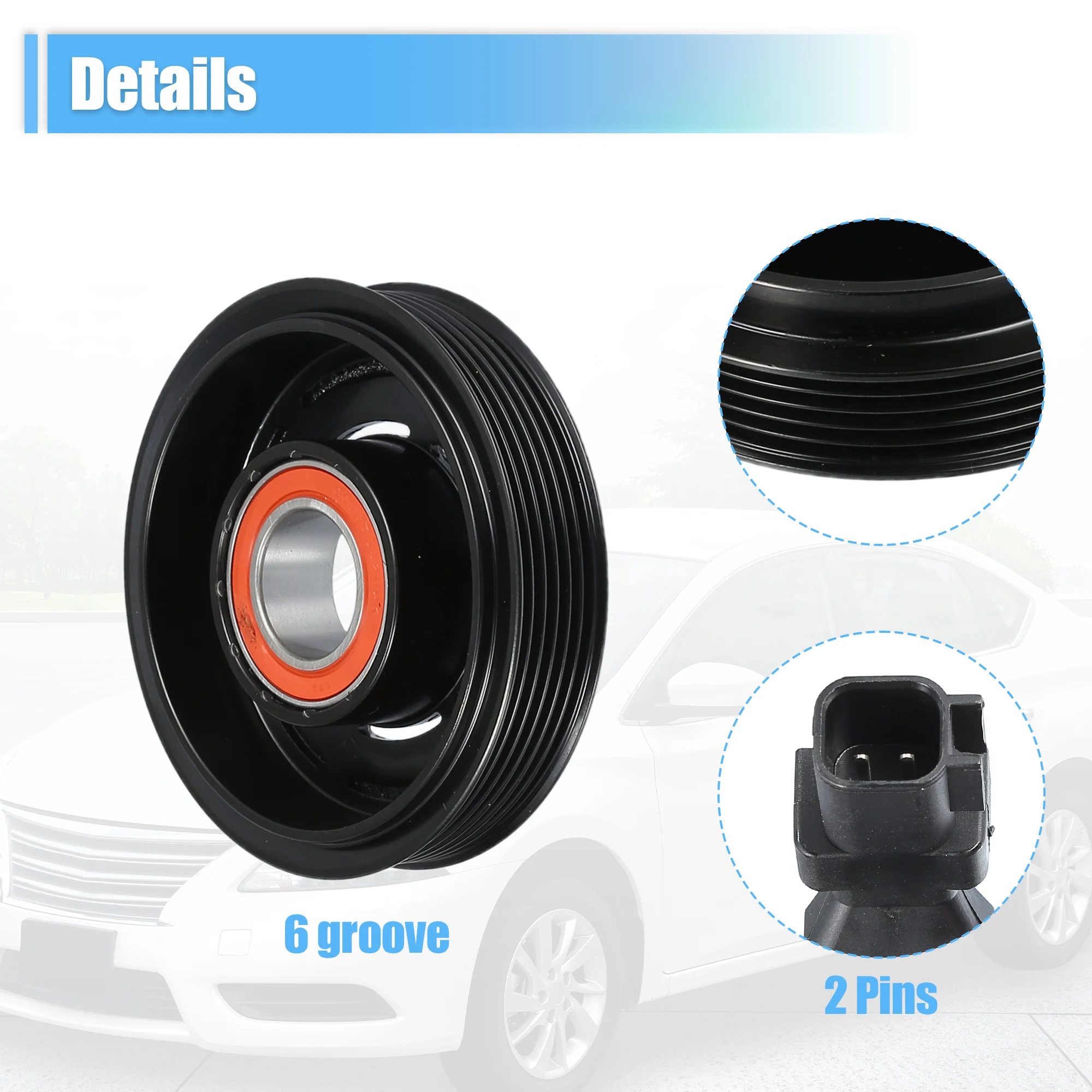 UXCELL HCC-RS18 Embrague compresor A/C Jeep Wrangler 3.6 V6 - imagen 4
