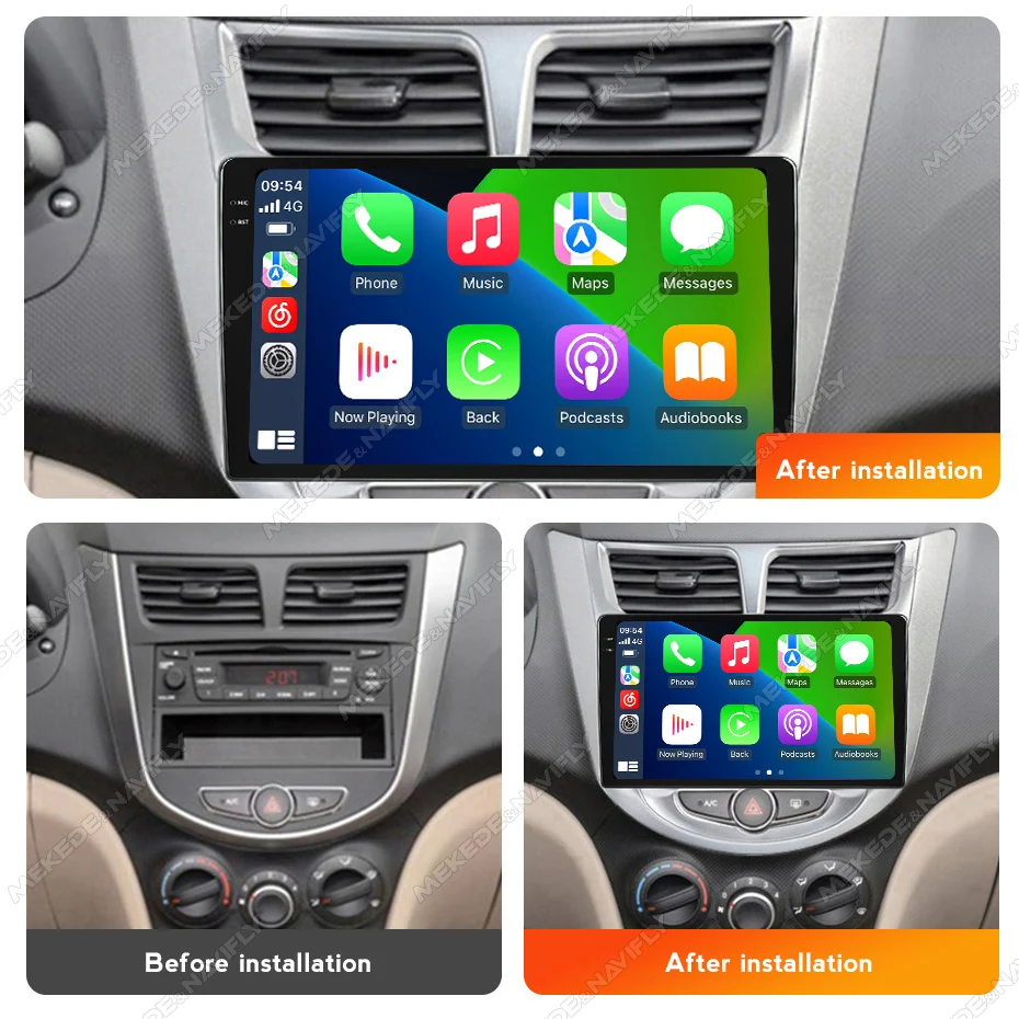 MEKEDE Radio multimedia Android Auto y CarPlay para Hyundai Accent - imagen 2