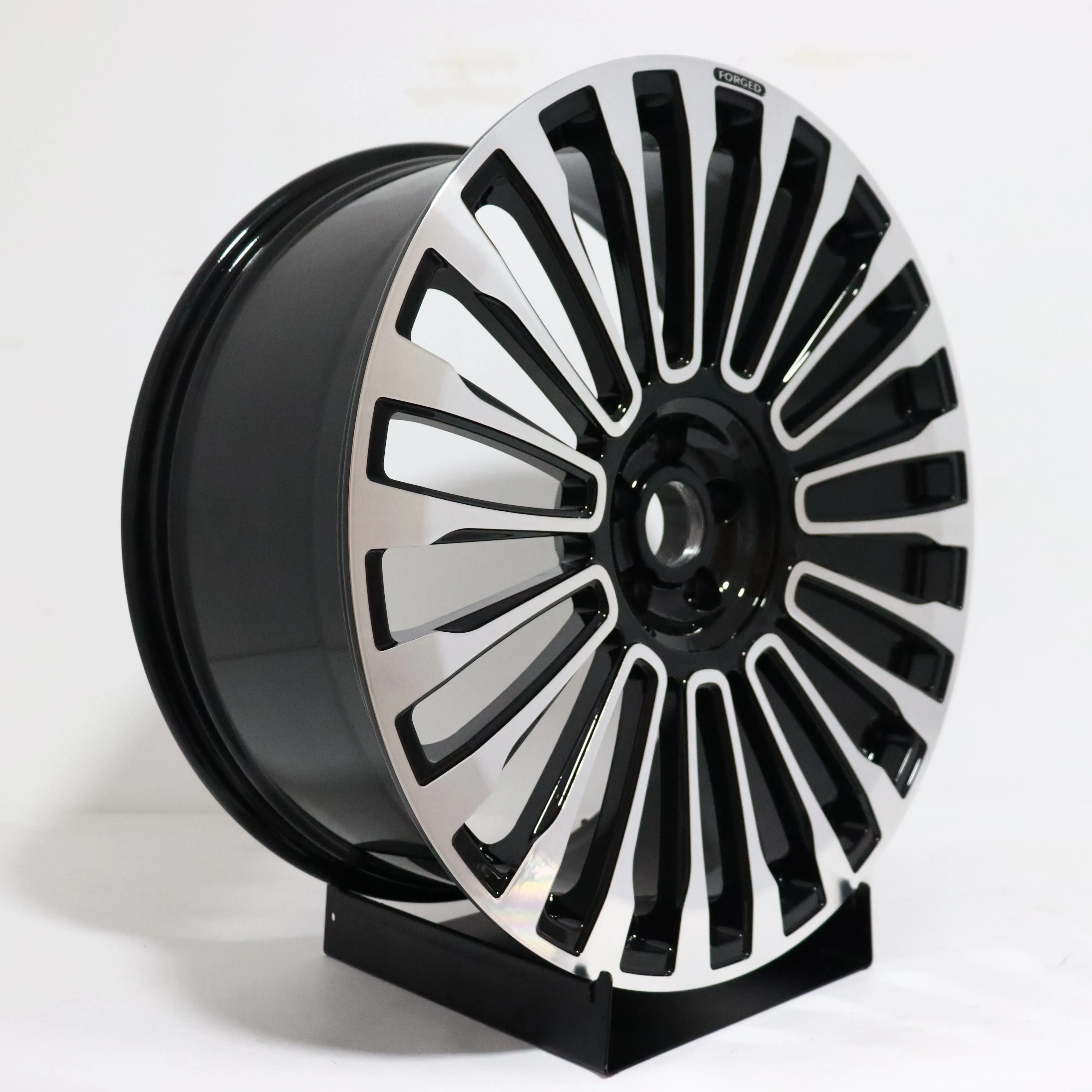 Llantas de ruedas negras con cara de máquina forjada personalizada 18 19 20 pulgadas 5*112 66,6 para Mercedes Clase B C CLA - imagen 3