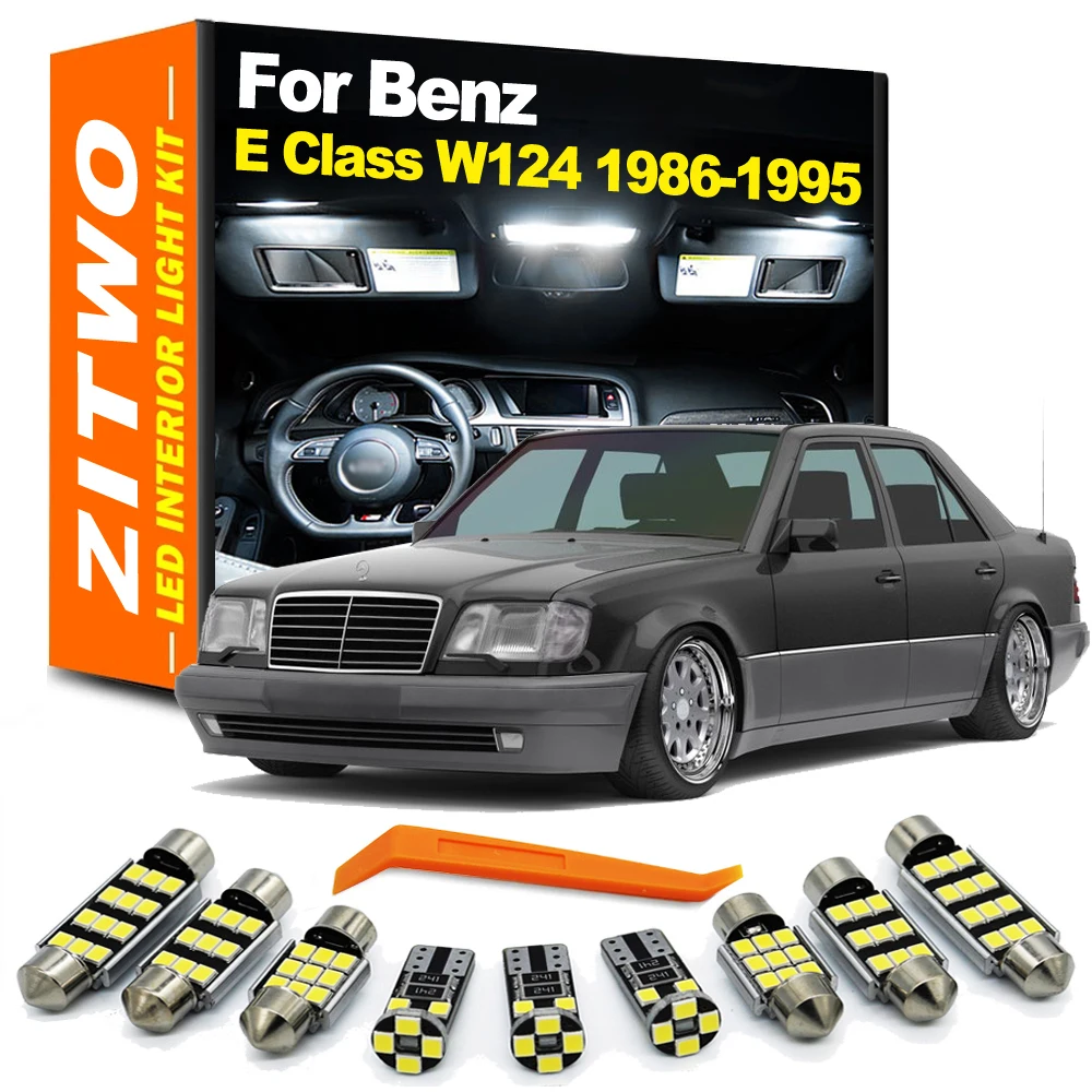 ZITWO 16 Uds Kit de luz de lectura de cúpula Interior LED para Mercedes Benz Clase E W124 Sedan 1986-1996 accesorios de lámpara de matrícula