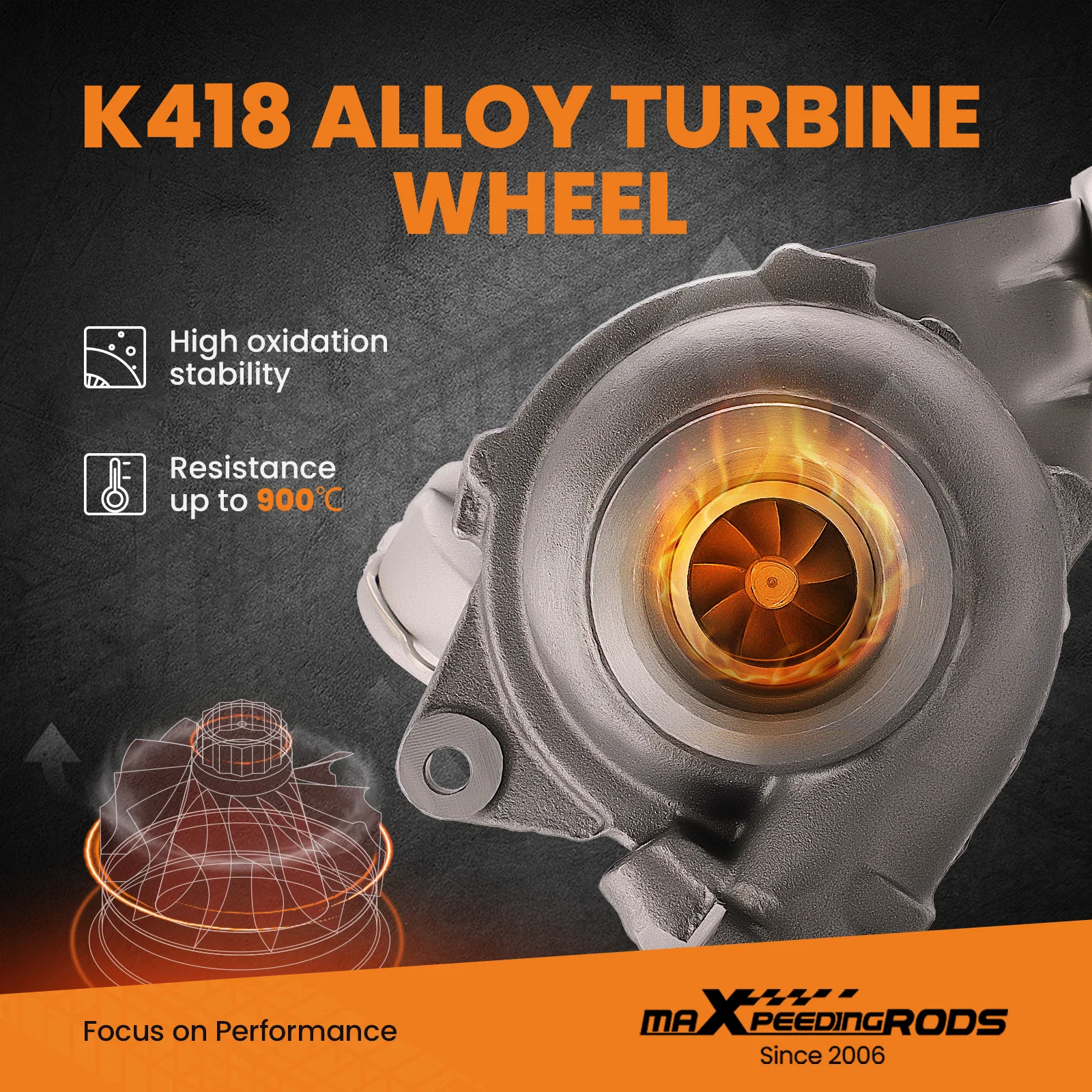 Vista del conjunto del turbo y sus conexiones