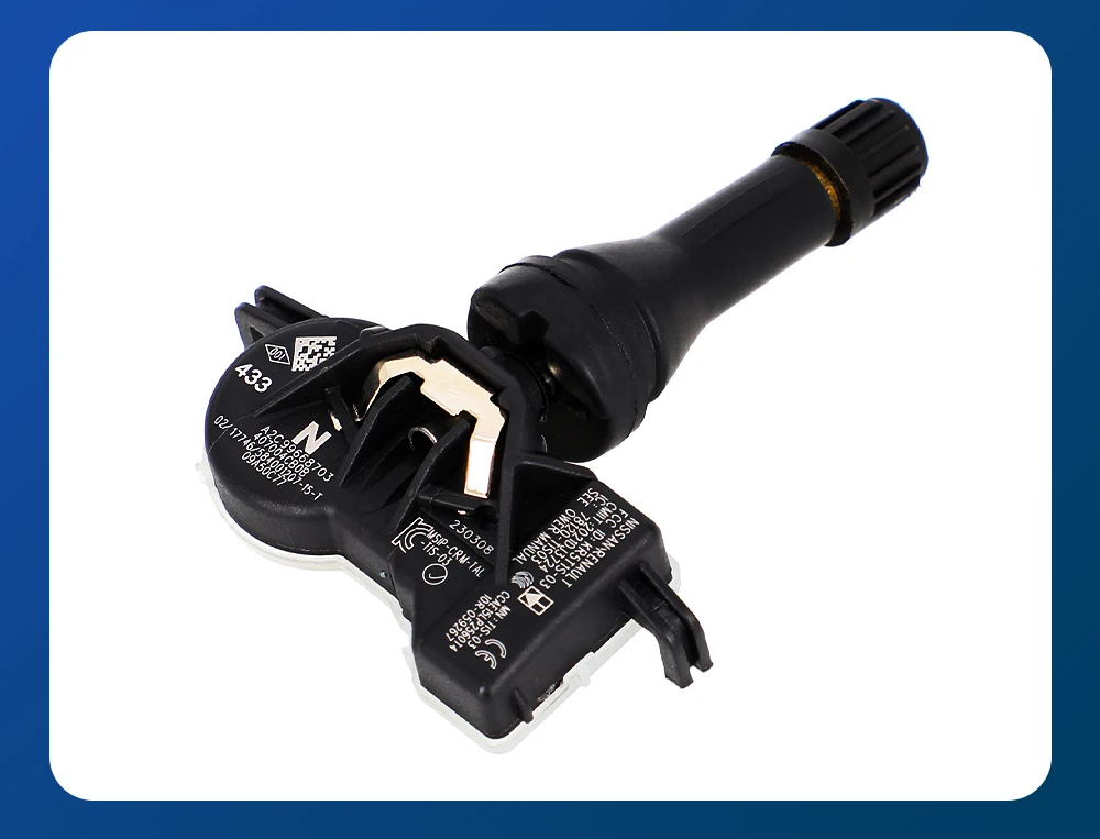 Detalle del sensor TPMS para vehículos Nissan e Infiniti