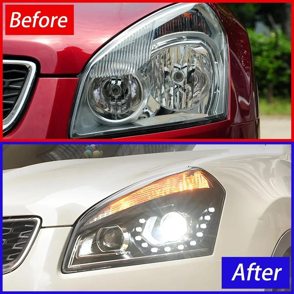 Faros delanteros LED con proyector para Nissan Qashqai 2008-2016 - imagen 4