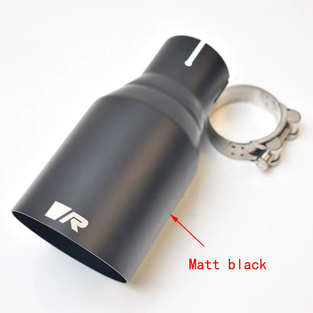 Embellecedor de escape universal de acero inoxidable negro mate - imagen 3