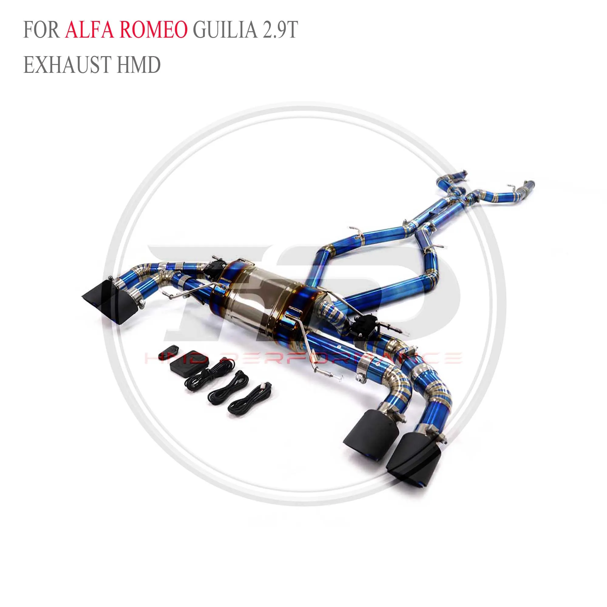 Escape HMD Titanium catback para Alfa Romeo Giulia 2.9T – alto flujo - imagen 3