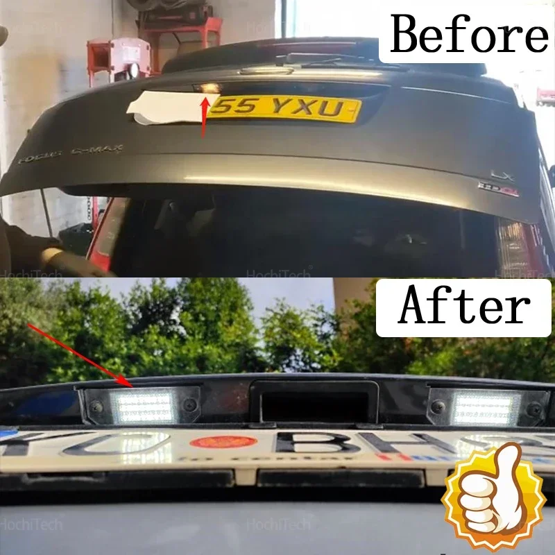 Bombillas LED para matrícula Ford Focus MK2 y C-MAX 2003-2008 IP67 - imagen 5