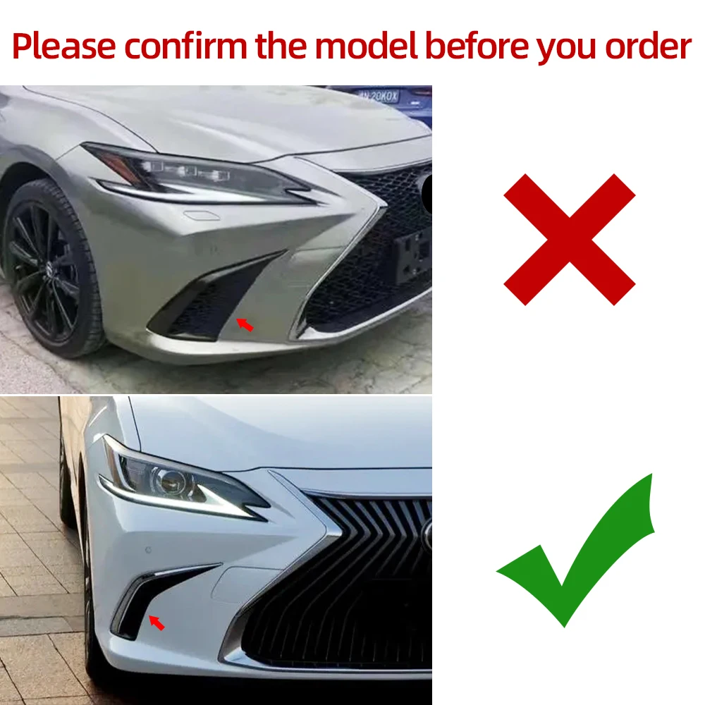 Vista frontal del kit de luces LED DRL ROMADA para Lexus ES