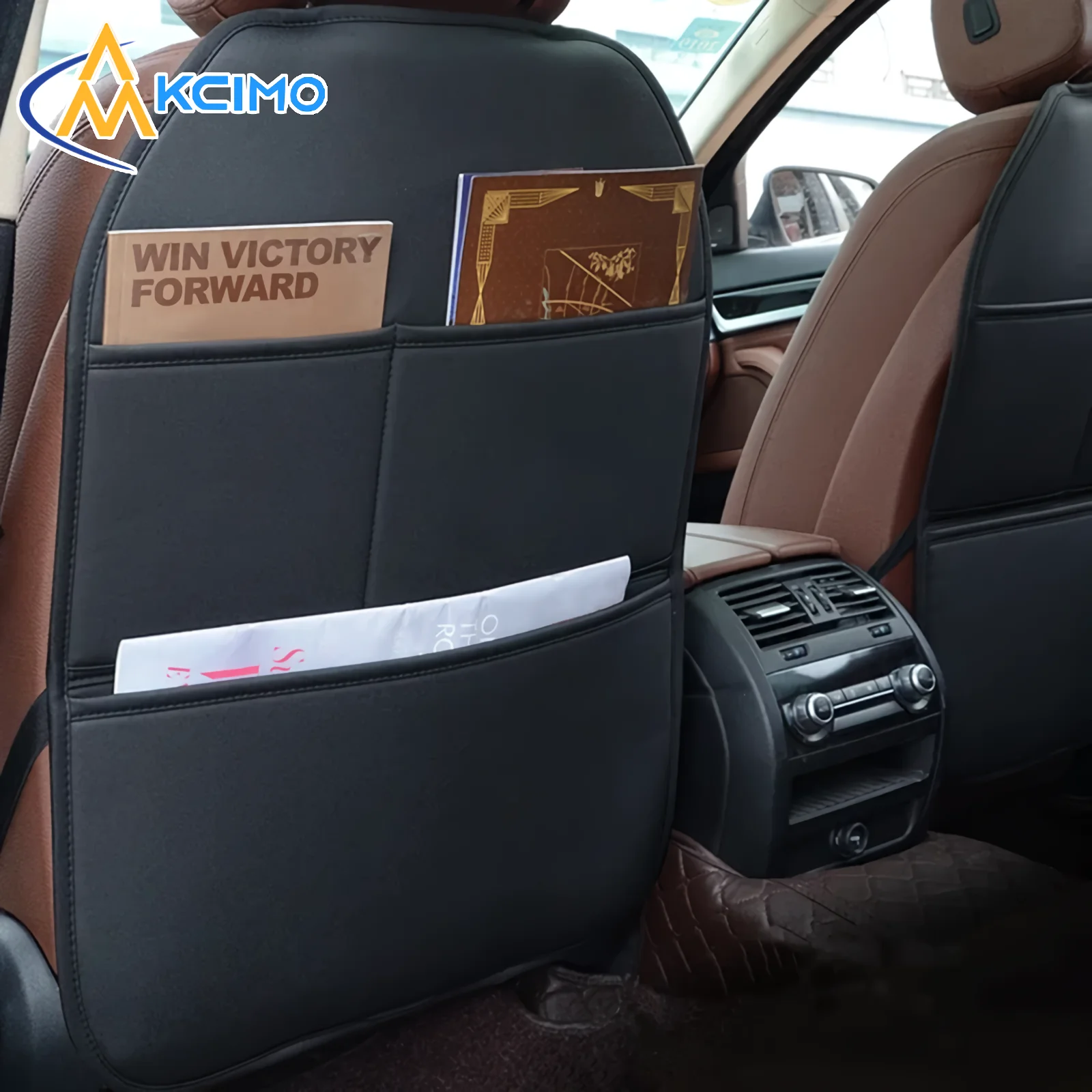 Protector acolchado de respaldo con organizadores - Asiento coche universal