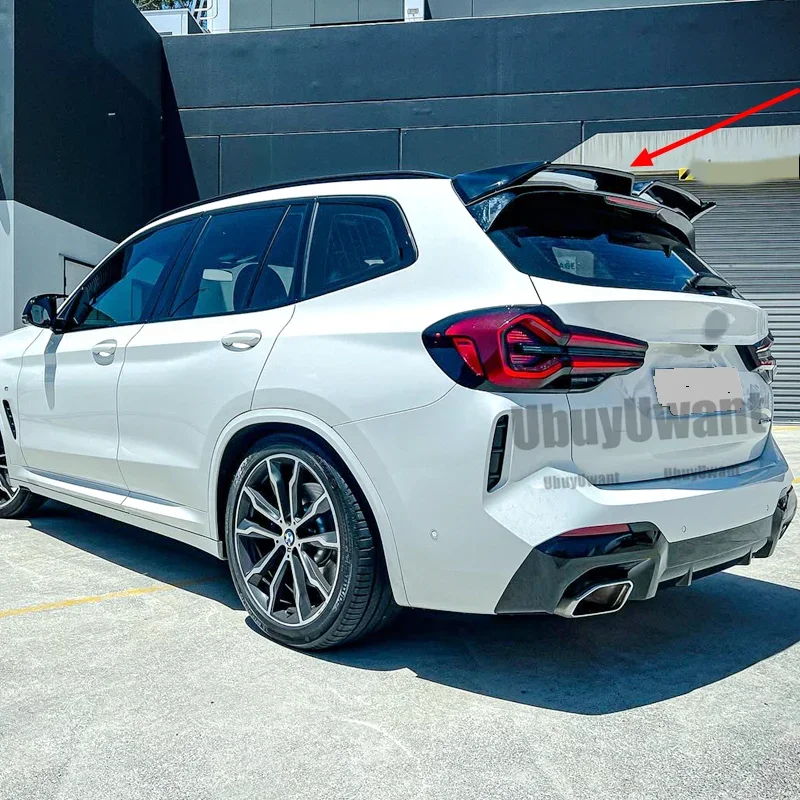 Alerón trasera spoiler maletero BMW X3 G08 iX3 fibra carbono ABS negro - imagen 3