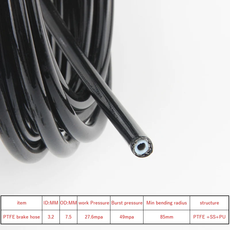 Latiguillo de freno PTFE AN3 trenzado en acero inoxidable para moto - imagen 5