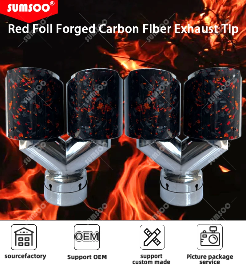Silenciador de escape doble en fibra de carbono y acero inoxidable
