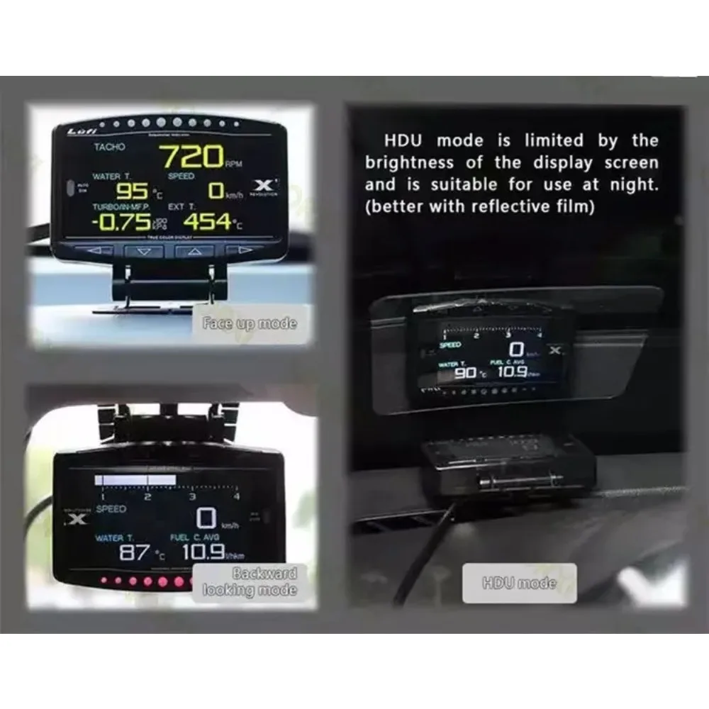 Pantalla de información del vehículo compatible con OBD2