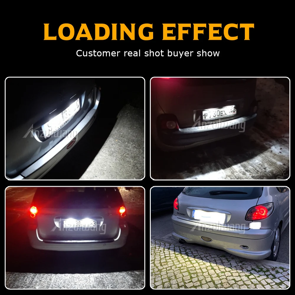 Luz LED de matrícula para Citroën C3/C4/C5 y Peugeot 206/207 - imagen 2