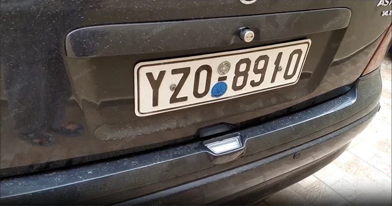 Vista trasera lámpara