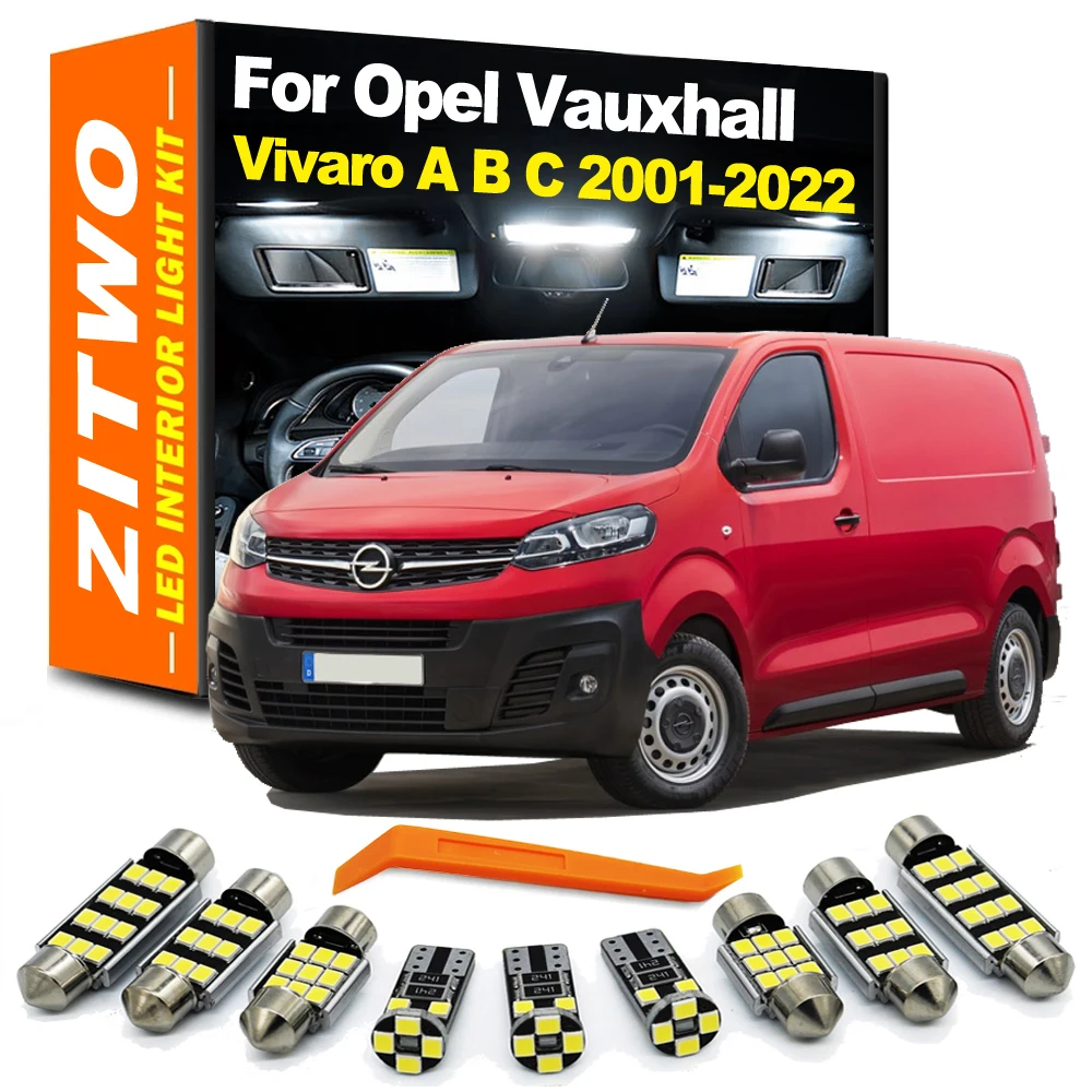 ZITWO Kit de iluminación interior LED Canbus – Opel Vivaro A/B/C