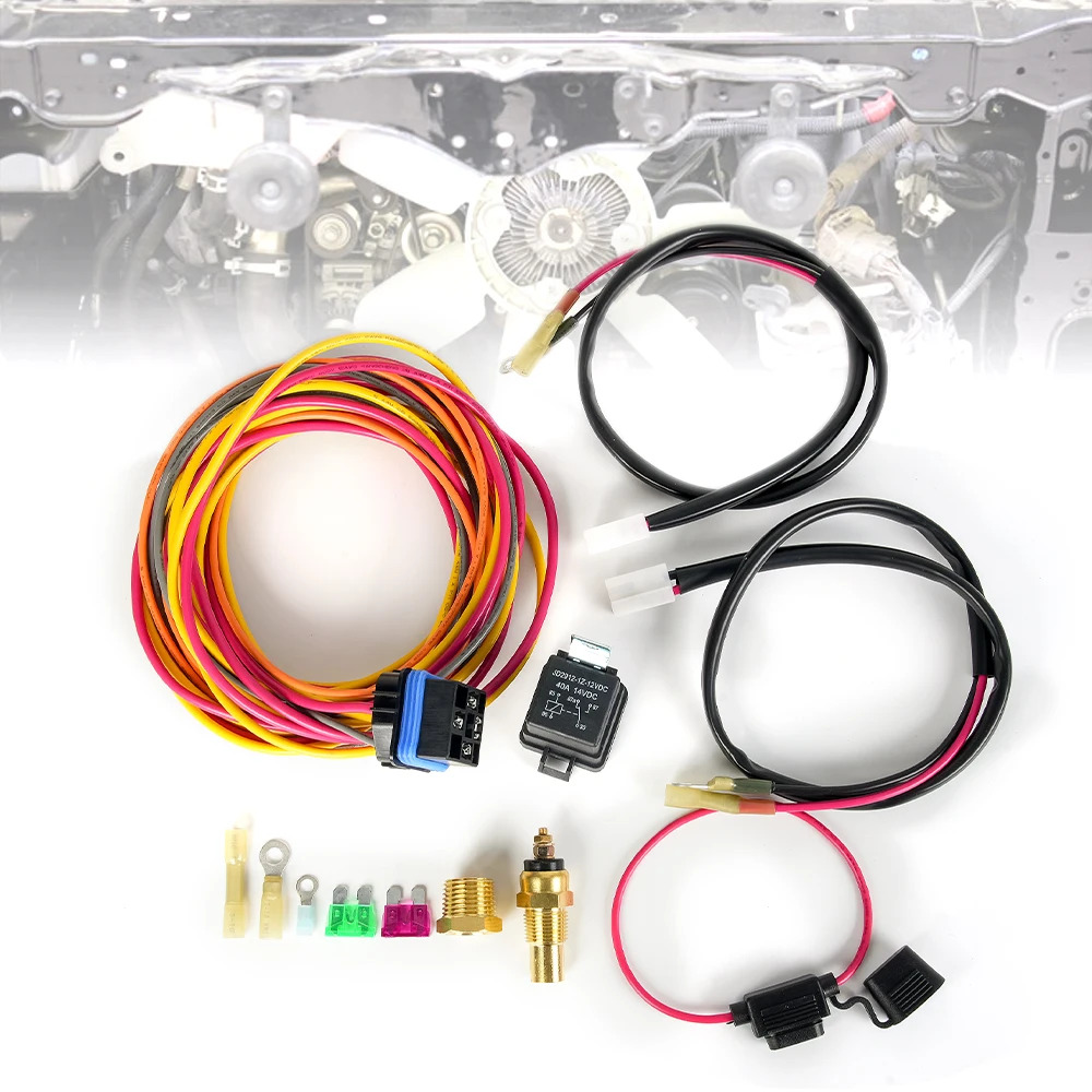 Kit de relé y cableado universal WH004 para ventilador eléctrico