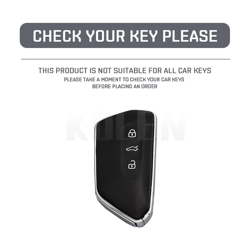 Funda para llave TPU estilo carcasa Fob en color negro