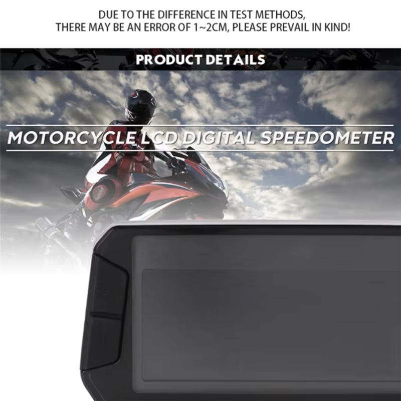 Velocímetro universal 8-12V para moto - pantalla y funciones