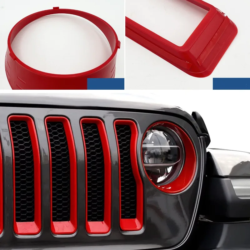Rejilla de malla roja para Jeep Wrangler JL 2018-2022 - imagen 4