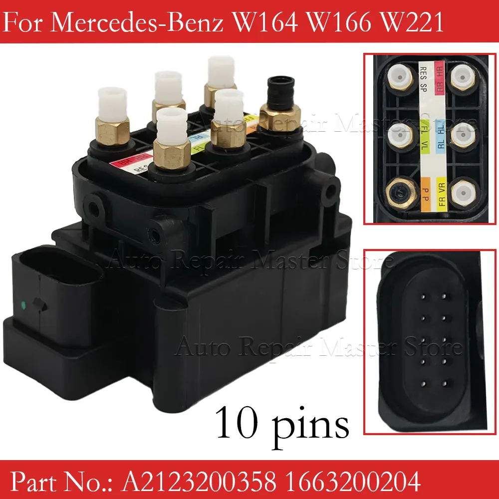 Válvula solenoide suspensión neumática Mercedes A2123200358 – W164 W166 W221