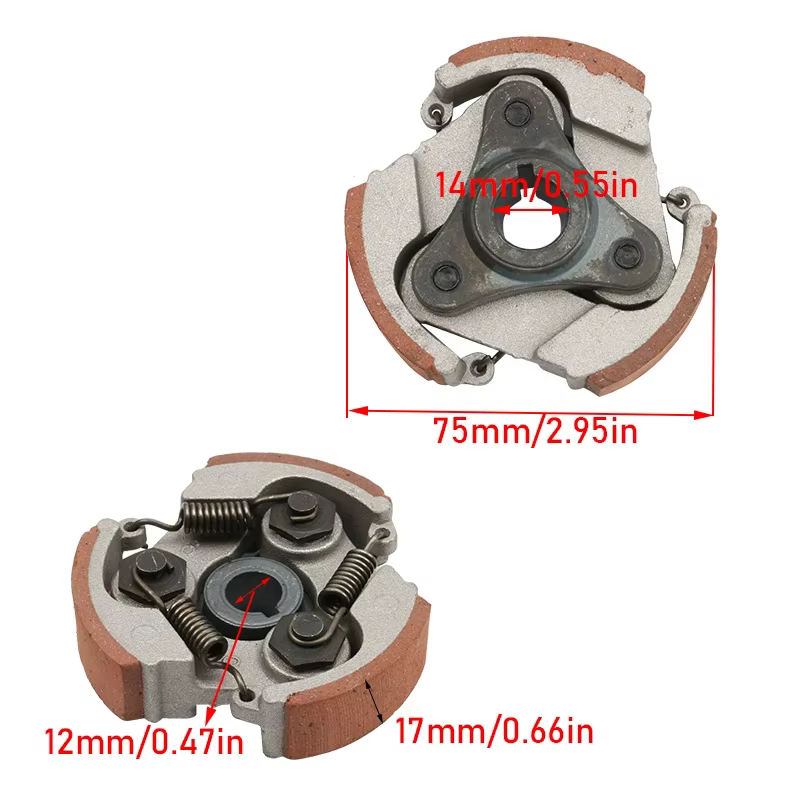 Embrague centrífugo para minimoto 47/49 cc con zapatas y muelles - imagen 2