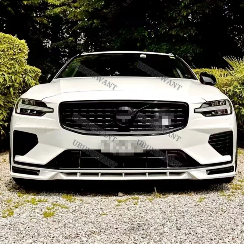 Protector de parachoques delantero para coche Volvo, accesorio de PU sin pintar, para modelos S60, V60, solo para estilo deportivo, 3 piezas, 2020-2025