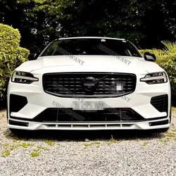 Protector de parachoques delantero para coche Volvo, accesorio de PU sin pintar, para modelos S60, V60, solo para estilo deportivo, 3 piezas, 2020-2025