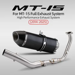 Colector escape acero inox 51mm Yamaha MT-15 R15 tuning