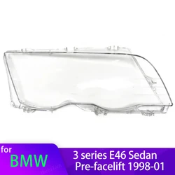 Cubierta lente faro delantero brillante BMW E46 3 Series 4p 1998-2001