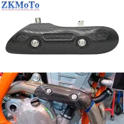 Protector térmico de escape de fibra de carbono para motocicleta, cubierta protectora para KTM 250SXF 250EXCF 350EXCF 400EXC 450EXC 500EXC 2007-2023