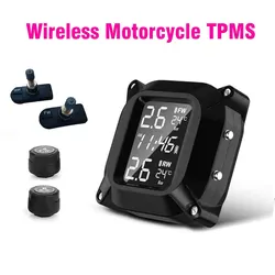 TPMS moto inalámbrico: sensor externo con pantalla LCD y alarma