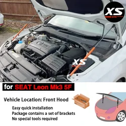 Puntales gas capó SEAT Leon MK3 5F 2012-2020 fibra carbono
