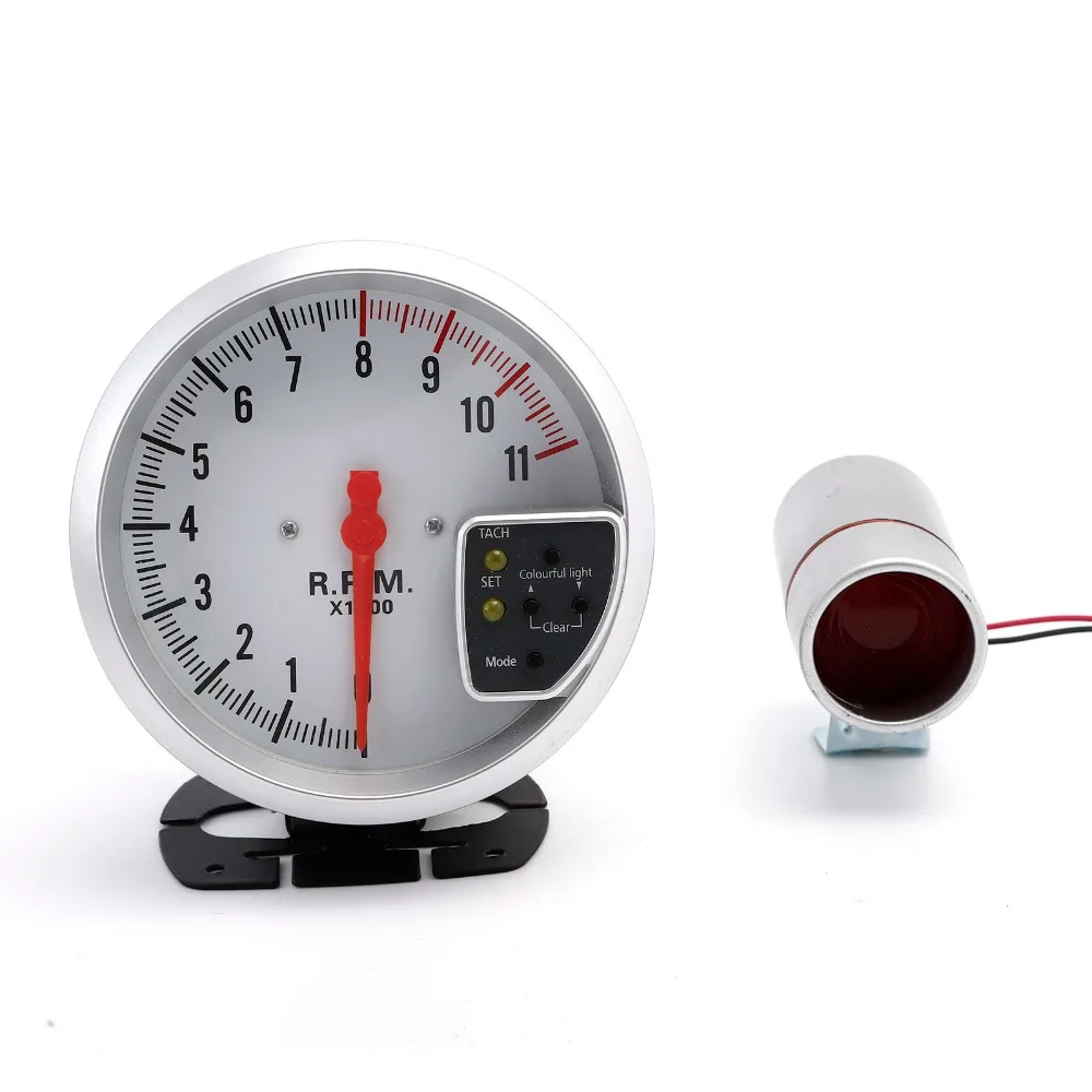 Tacómetro LED 11000 RPM 5 pulgadas para motor 1-8 cilindros 12V - imagen 2