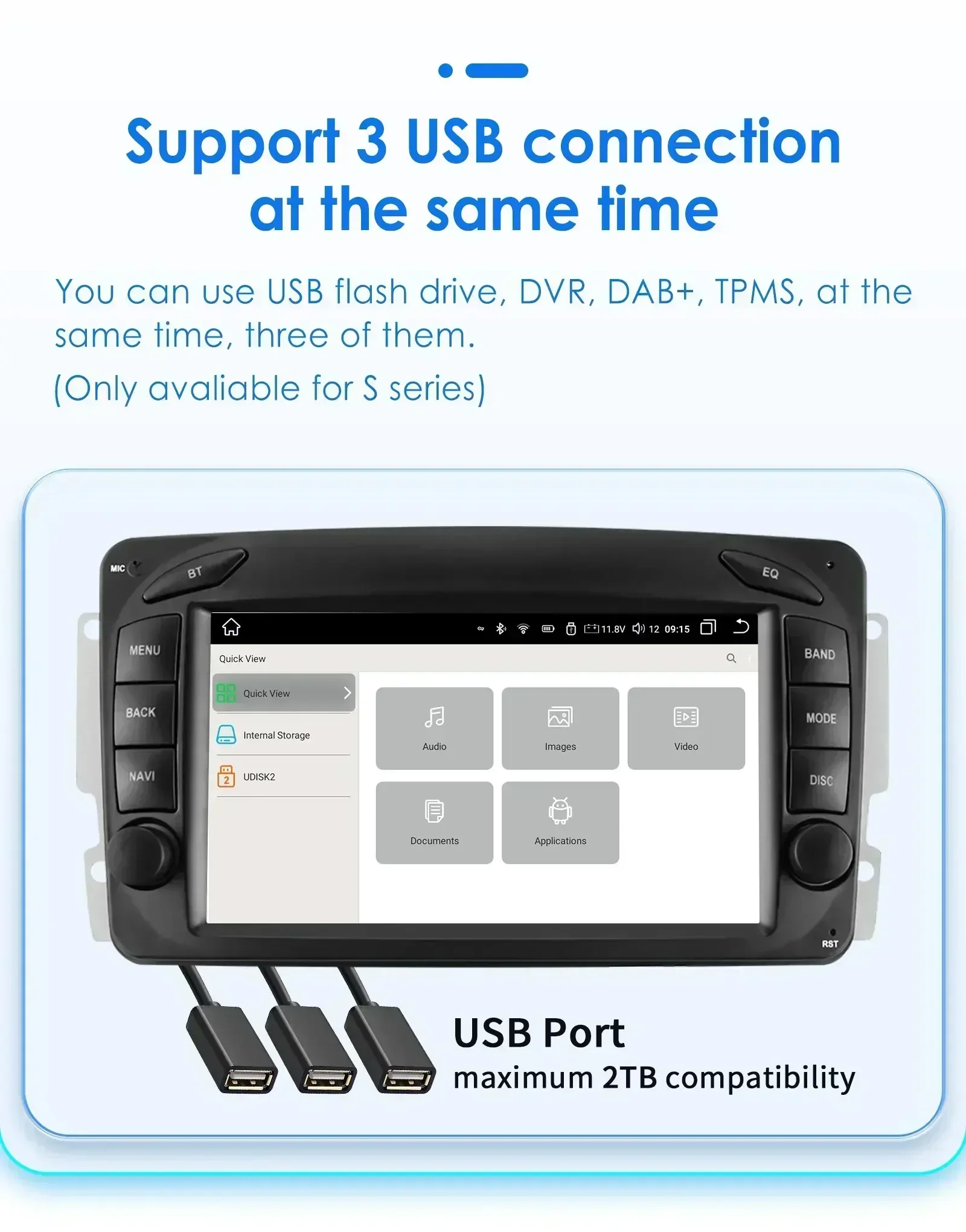Hizpo Radio multimedia Android Auto y CarPlay para Mercedes CLK W209 - imagen 3