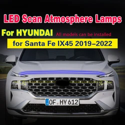 Tira LED DRL para Hyundai Santa Fe IX45 2019-2022 con efecto de arranque