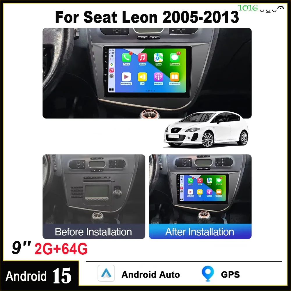 Autoradio Android 9″ Seat Leon 2005-2013 – CarPlay y Android Auto