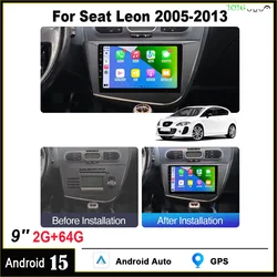 Autoradio Android 9″ Seat Leon 2005-2013 – CarPlay y Android Auto