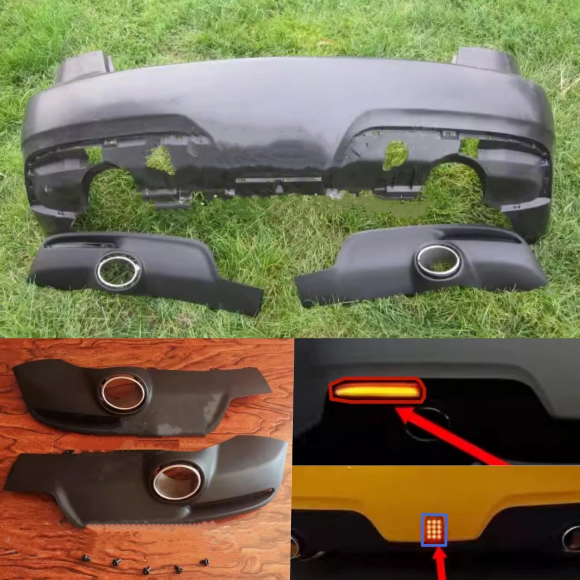 Moldura protectora de luz para parachoques trasero Mazda 6